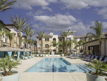 Relaxing resort-style pool with sundeck and spa